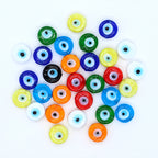 Lampwork Glass Beads Evil Eye Bright Color Handmade 10mm 10pcs