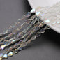 Electroplated Melon Seed Glass Beads 8mm 11mm Teardrop Iridescent 30pcs 18