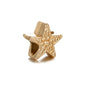 Star Metal Beads 10mm Concave Textured Large Hole Zinc Alloy 10pcs 3