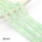 Crackle Square Glass Beads 6mm Multicolor Mixed 59pcs 6