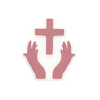 Silicone Focal Beads Pacifier Chain Open Hands Cross Design 20pcs 8