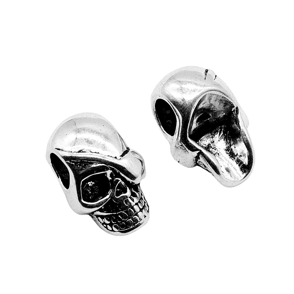 Eye Mask Skull Metal Beads 19mm Antique Silver Tone Alloy 5pcs 3
