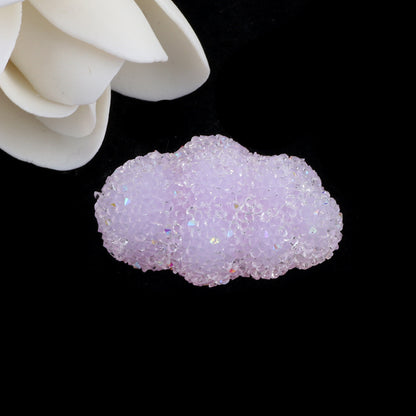 Granulated Sugar Texture Cloud Resin Beads 35mm 2pcs 11