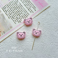 Bear Head Metal Beads 12mm Pastel Painted Chubby Style 10pcs 6