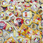 Painted Acrylic Beads 3mm Glossy Fast Food Character Mixed 50pcs 5