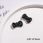 Painted Mini Bow Acrylic Beads 13mm Glossy Mixed Colors 50pcs 12