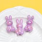 Glow Bunny Acrylic Beads 35mm UV Plating Pastel Colors 10pcs 10