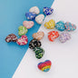 Rhinestone Heart Clay Beads 24mm Colorful Shamballa 6pcs