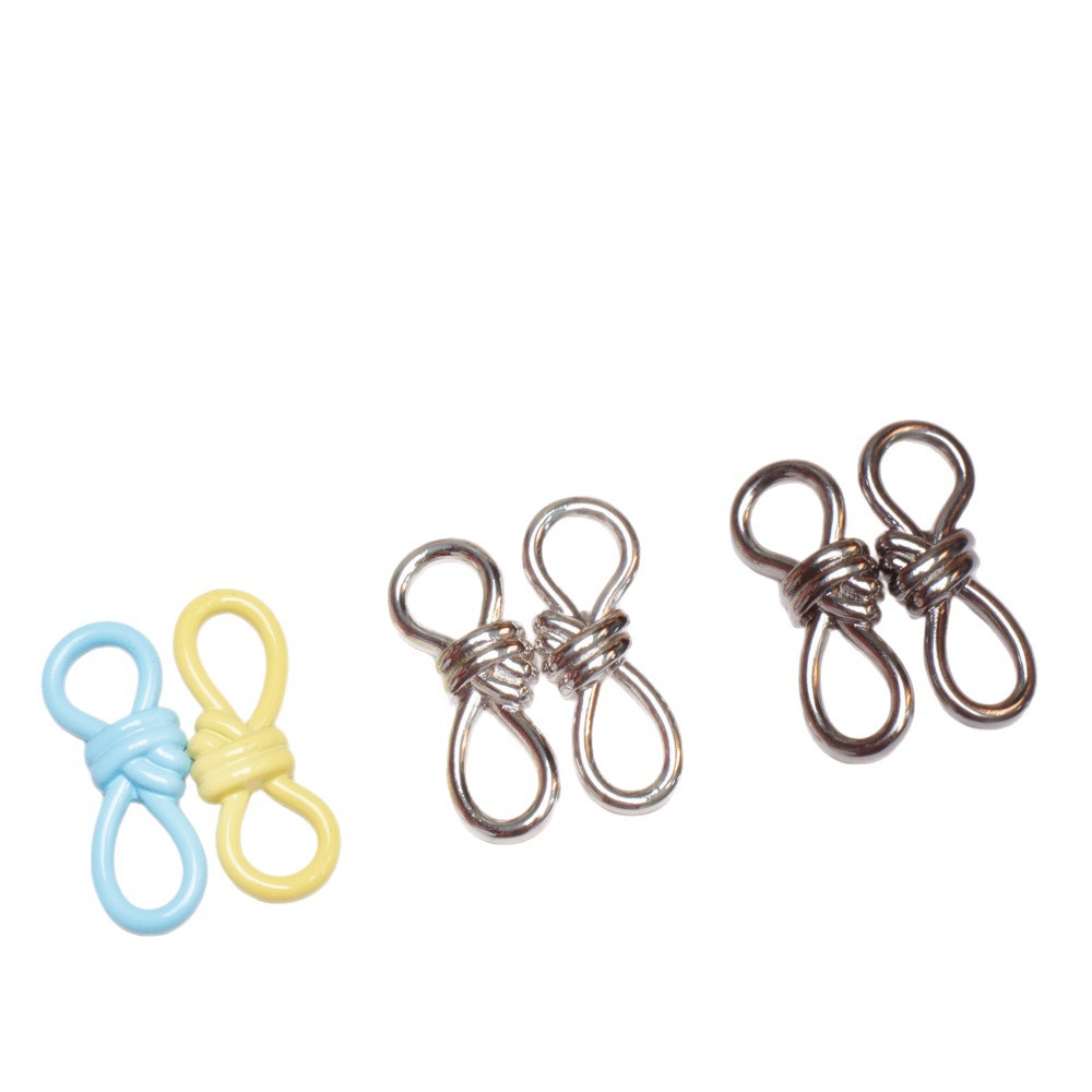 Alloy Knot Shaped Connectors 35mm Mixed Colors 10pcs 5