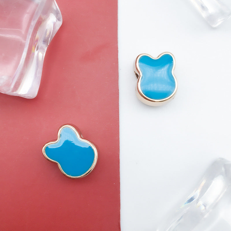 Enamel CCB Plastic Acrylic Beads 9-15mm Large Hole Playful Shapes 40pcs 29