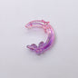 Transparent Glitter Gradient Butterfly Moon Acrylic Beads 42mm 50pcs 8