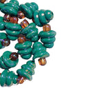 Hand Painted Christmas Tree Acrylic Beads 20-28mm Bright Green 5pcs 5