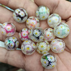 Transparent Daisy Acrylic Beads 16mm UV Plating Glossy 100pcs