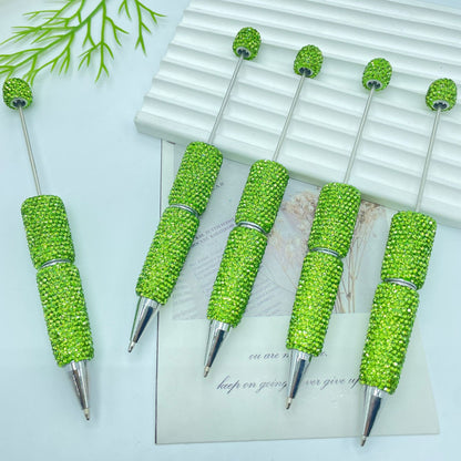 Beadable Pen Full Rhinestone Solid Color Ballpoint 15