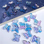 Czech Glass Beads Butterfly 11mm Translucent Purple Blue Pink 50pcs 11