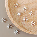 Alloy Snowflake Spacer Beads 7mm Glossy Tibetan Style 100pcs 2