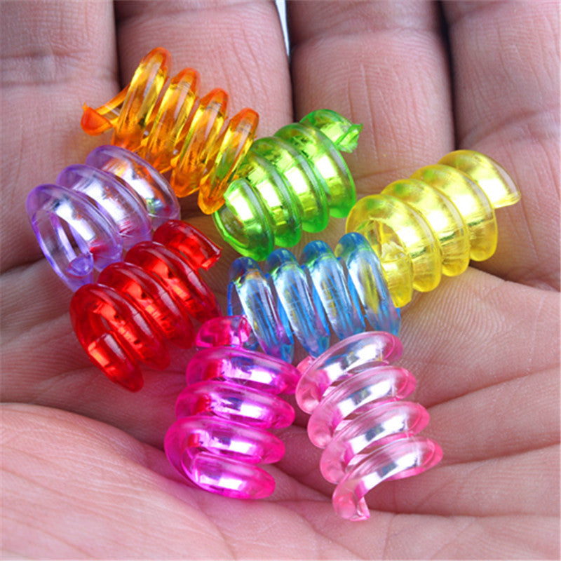 Spring Shaped Acrylic Beads 12x18mm Colorful Transparent Plastic 100pcs 3