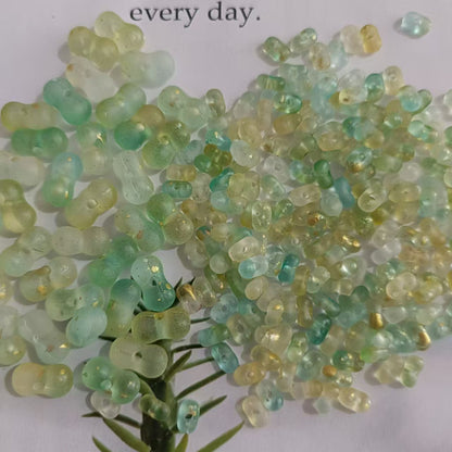 Acrylic Peanut Spacer Beads 3x6 6x11mm Transparent Frosted Gilded 1000pcs 3