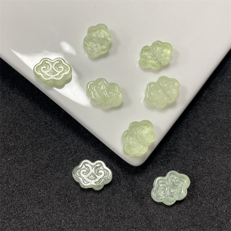 Czech Glass Beads Auspicious Clouds 9 13mm Pastel Translucent 100pcs 11
