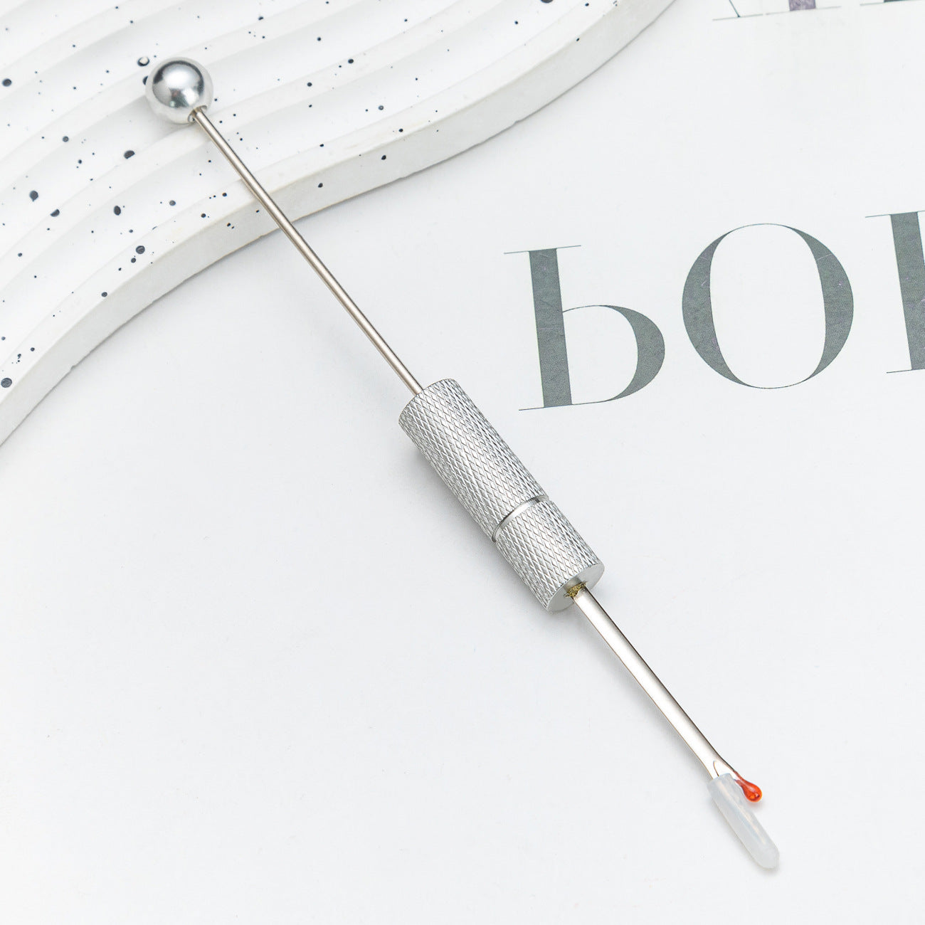 Beadable Seam Ripper Metal Ergonomic Thread Removal Knife 14.2cm 15