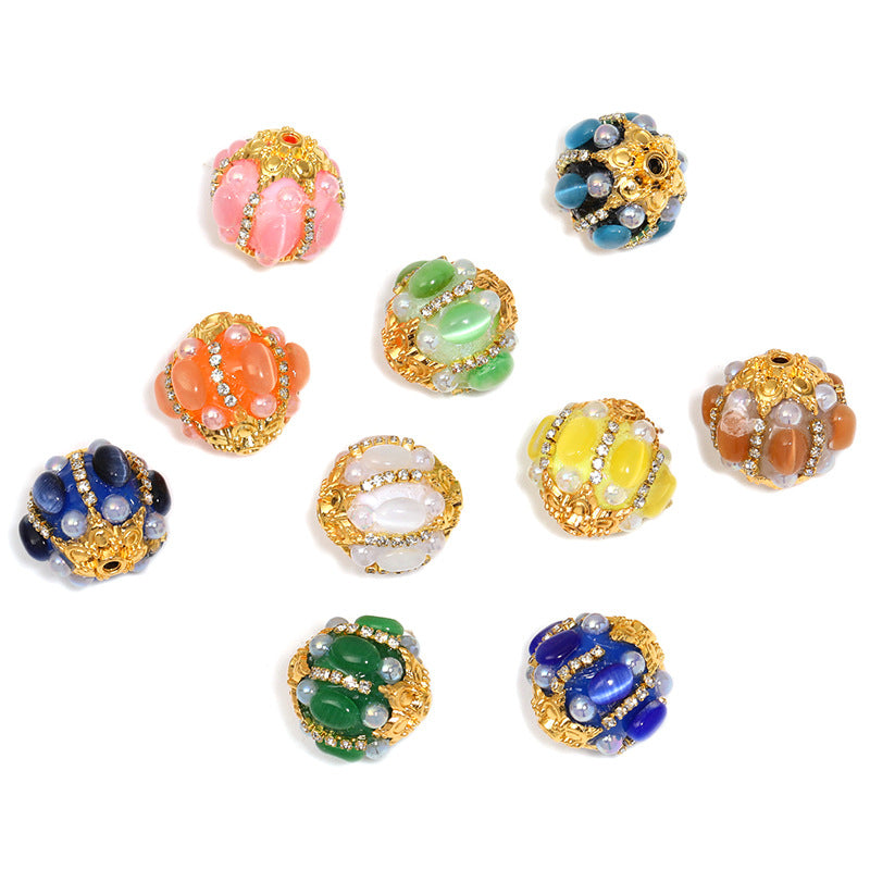 Embellished Bubblegum Beads 21mm Fancy Mermaid Lantern Round 10pcs 5