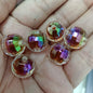 Plating Faceted Acrylic Beads 16mm Iridescent Mixed Colors 100pcs 9