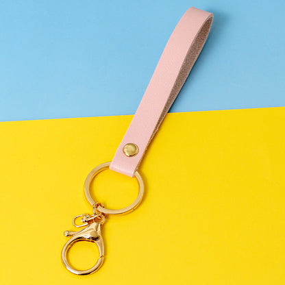 PU Leather Wristlet Keychain with Golden Clasp Multiple Colors 10