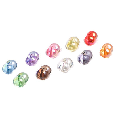 Acrylic Peanut Spacer Beads 8mm High Transparency Plating 100pcs 2