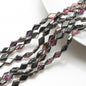 Electroplated Rhombus Glass Beads 11mm Transparent Mixed Colors 20pcs 16