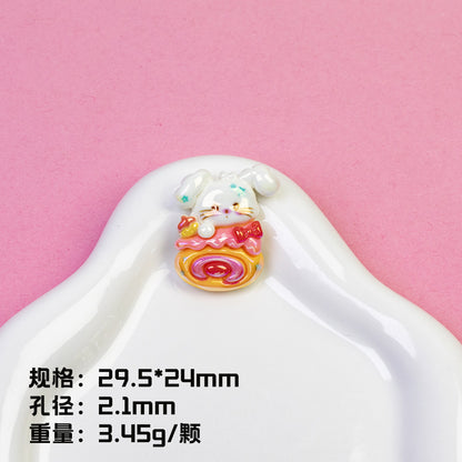 Dessert Cat Series Resin Beads Whimsical Mixed Shapes 20pcs 7