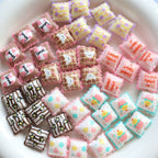 Cartoon Lace Pillow Acrylic Beads 19mm Colorful Mixed 20pcs