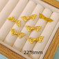 Butterfly Wings Metal Beads 21mm Intricate Openwork Alloy 40pcs 4