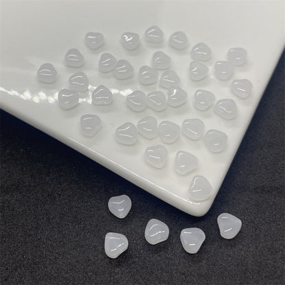 Czech Glass Beads Small Heart 6mm Peach Color 100pcs 28