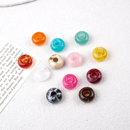 Acrylic Round Spacer Beads 14mm Antique Blooming Ink 50pcs 5