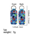 Cartoon Character Chapstick Holder Keychain Neoprene Colorful 8pcs 6