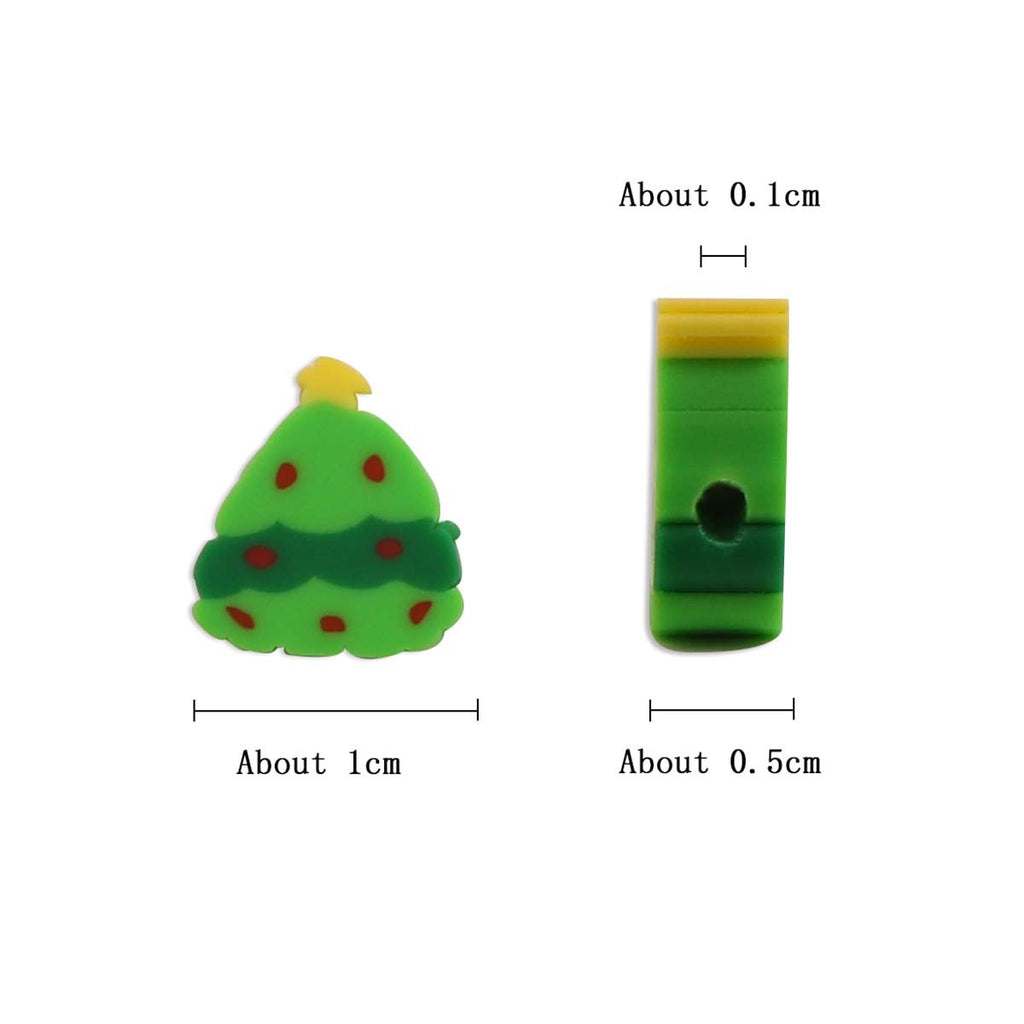 Christmas Santa Claus Clay Beads 10mm Multicolor 100pcs 2