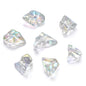 Transparent Irregular Gravel Acrylic Beads 11-22mm UV Plating 4pcs 10