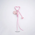 Pink Cherry Blossom Acrylic Flower Keychain 2pcs 6