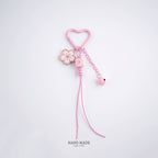 Pink Cherry Blossom Acrylic Flower Keychain 2pcs 6