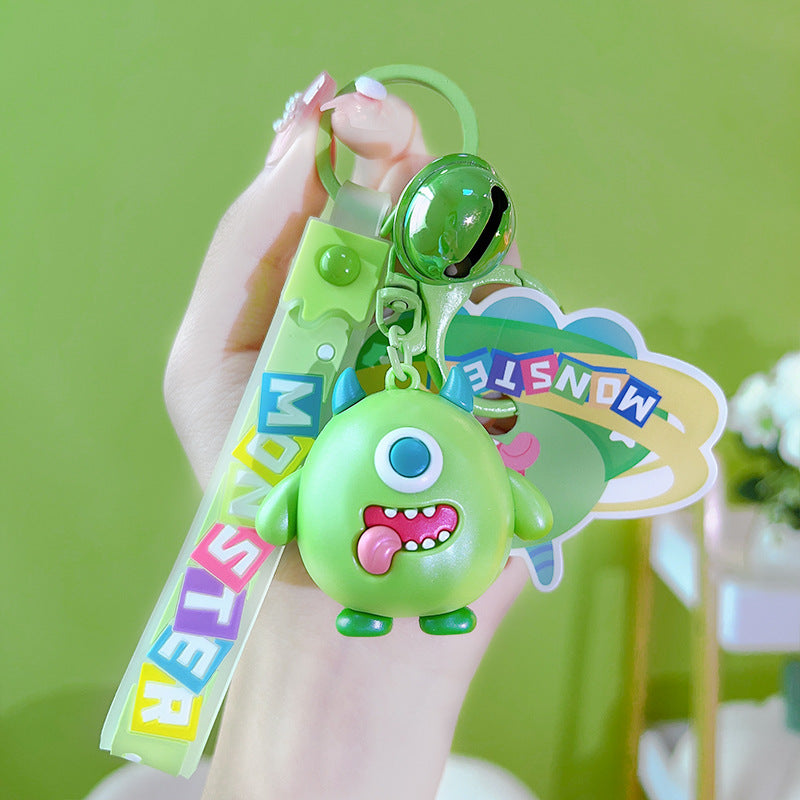 Cute PVC Monster Keychain Colorful Glossy Finish Fun Design 7