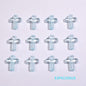 Transparent Cross Acrylic Beads 16mm Colored Glossy 100pcs 3