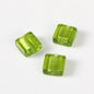Vintage Transparent Lampwork Square Glass Beads 12mm 20pcs 12