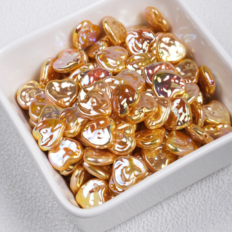 Baroque Irregular Heart Acrylic Beads 14mm Imitation Pearl 20pcs 5