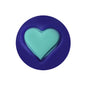 15mm Heart Silicone Beads Multi Color Layered Two Tone Matte 50pcs 14