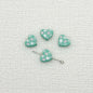 Heart Metal Beads 12mm Baking Painted Puzzle Pattern Enamel 10pcs 9