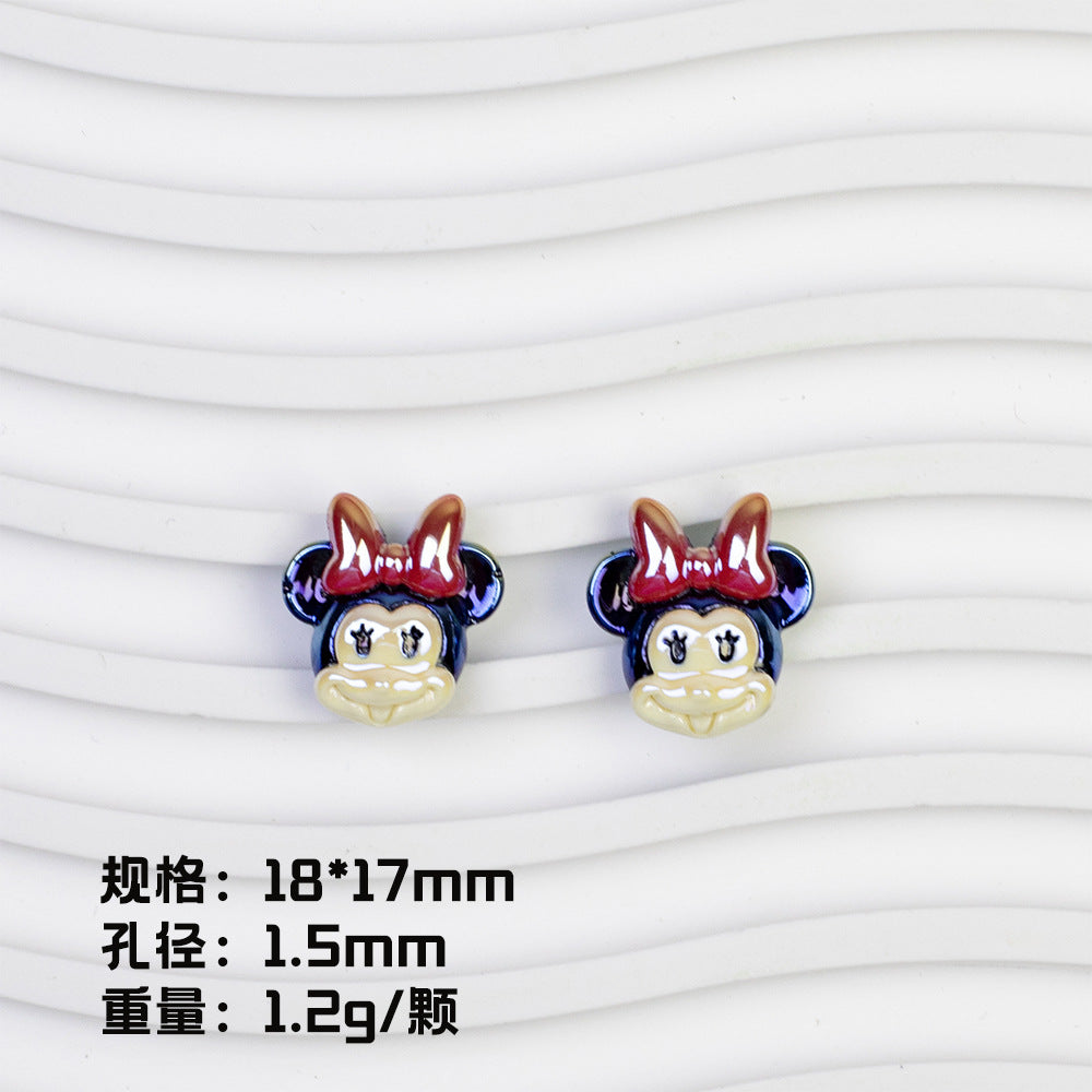 Disney Series Character Resin Beads Playful Faces 20pcs 7