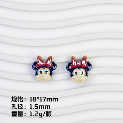 Disney Series Character Resin Beads Playful Faces 20pcs 7