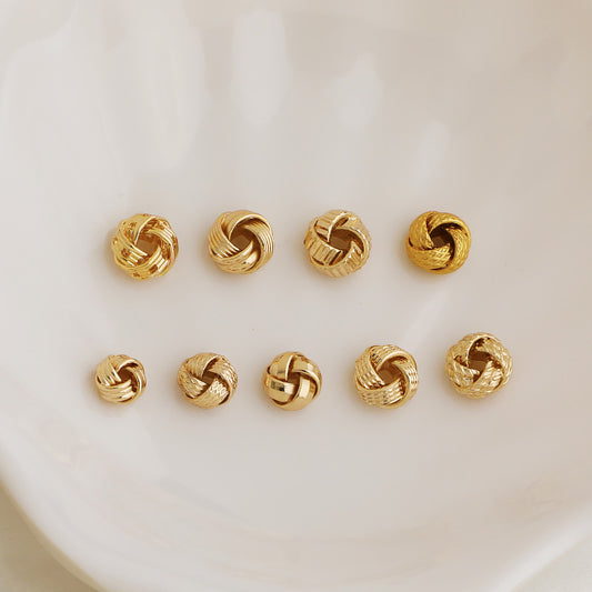 Brass Rope-Shaped Spacer Beads Coarse Texture 20pcs