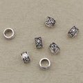 Alloy Hollow Coin Patterned Spacer Beads 8*5mm Antique Silver 100pcs 6