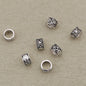 Alloy Hollow Coin Patterned Spacer Beads 8*5mm Antique Silver 100pcs 6